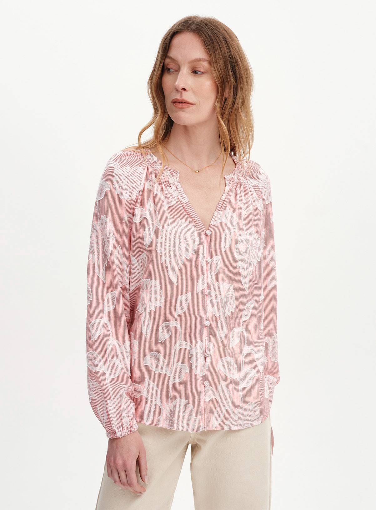 FINERY Ivie Floral Stripe Raglan Sleeve Blouse 14 - Image 3